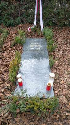 Płyta nagrobna Zygmunta Miłkowskiego na cmentarzu Boix-de Vaux w Lozannie (Szwajcaria), po zakończeniu prac konserwatorskich