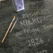Fotografia przedstawiająca Pomnik nagrobny Zygmunta Miłkowskiego, prace konserwatorskie