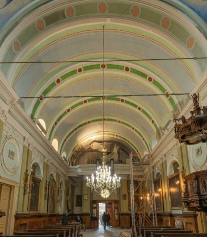 Sklepienia kościoła pw. Świętych Apostołów Piotra i Pawła w Tbilisi, po zabezpieczeniu