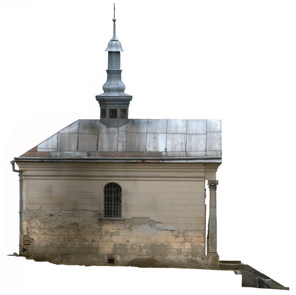 Northern elevation of the Dunin-Borkowski Chapel, before conservation work