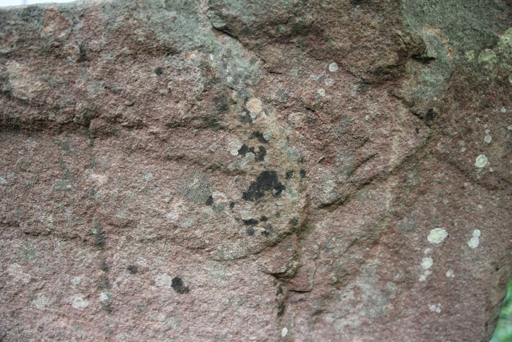 Fragment of a slab commemorating Catherine Jagiellon before conservation work, Taxinge, 2019