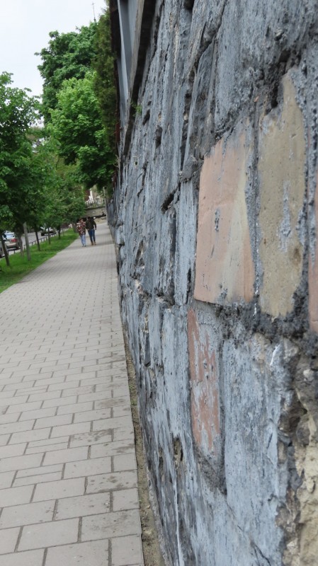 Wall of St Anthony's Church in Lviv
