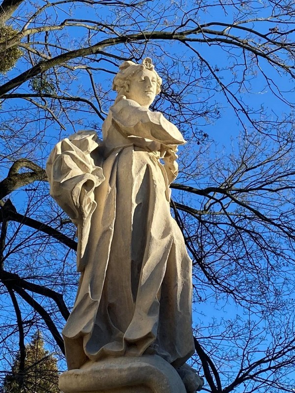 Sculpture of Immaculata from St Anthony's Church in Lviv, state after restoration work