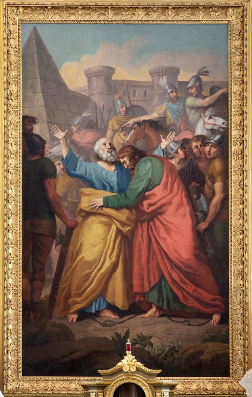 Farewell to St. Peter and St. Paul, painting by F. Smuglewicz in the Church of Sts. Apostles Peter and Paul in Antokol, state after conservation, Vilnius, 2020