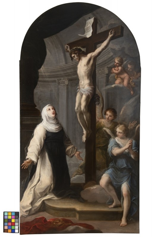 Szymon Czechowicz, "Saint Jadwiga of Silesia under the Cross", painting conservation