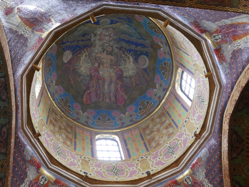 Mosaic decorating the dome of the Armenian Cathedral in Lviv