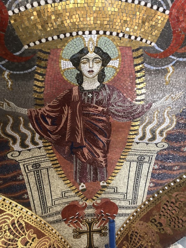 Mozaika zdobiąca kopułę katedry ormiańskiej we Lwowie