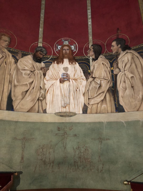 The institution of the Blessed Sacrament (Last Supper)