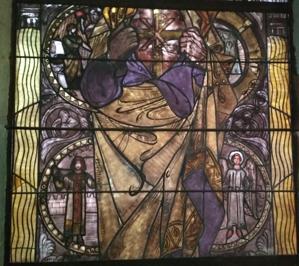 Stained glass window in the Armenian Cathedral