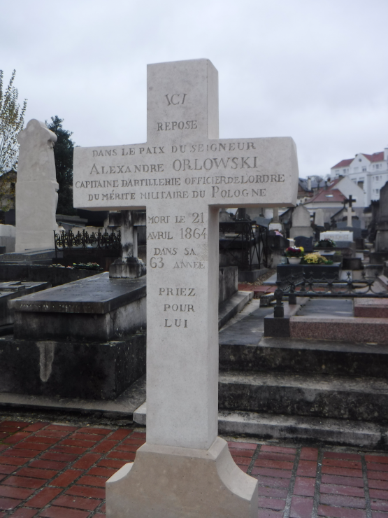 Photo showing Tombstones from Les Champeaux cemetery in Montmorency, conservation work