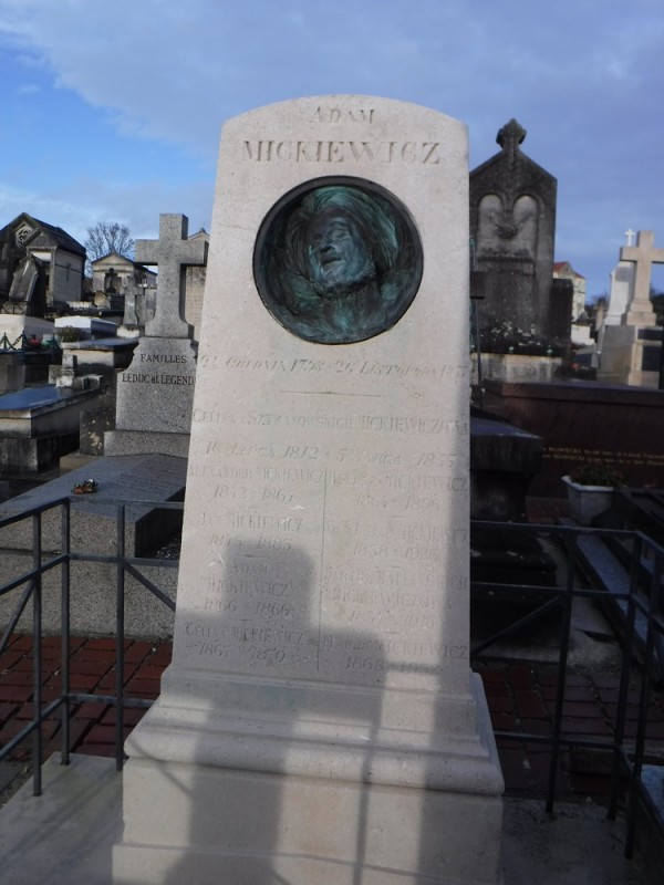 Tombstone of the Mickiewicz family in Les Champeaux cemetery in Montmorency, after restoration works