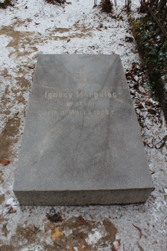 Tombstone of I. Morgulc in St. Michael's Cemetery in Riga, state after restoration works