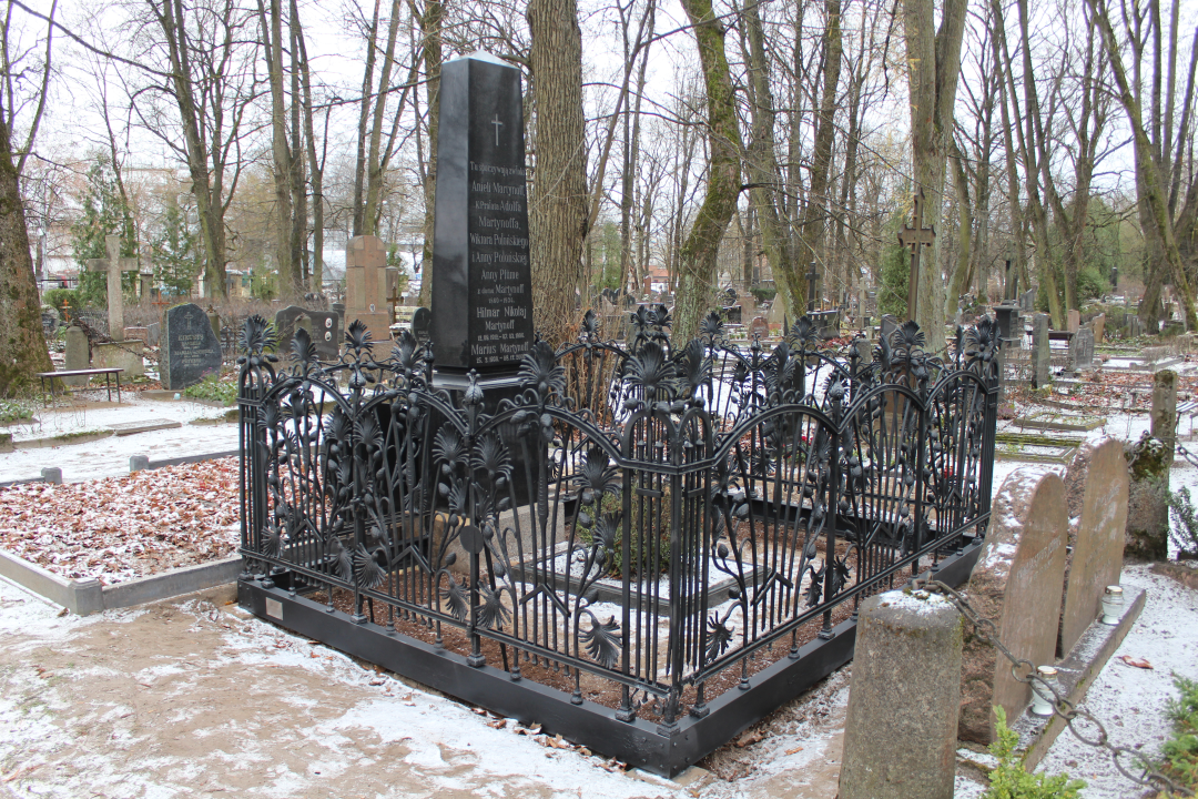 Tombstone of the Martynoff family in St. Michael's cemetery in Riga, state after conservation work