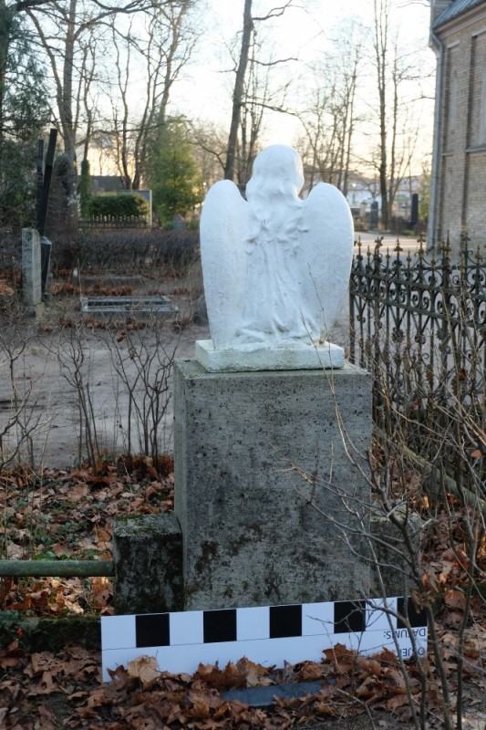 Tombstone of Wladyslaw Czerniewski in St. Michael's cemetery in Riga, condition before restoration works