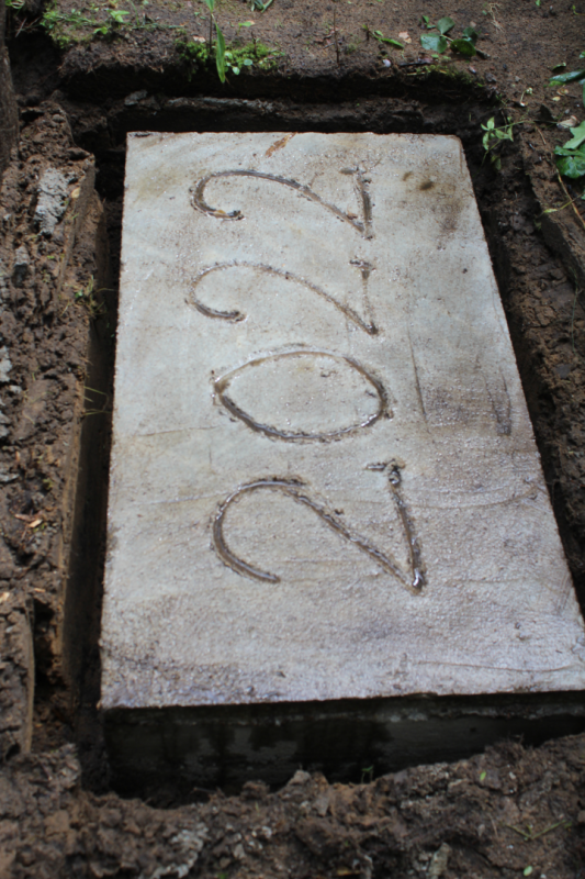 New foundation for the tombstone of Ignacy Morgulcan at St. Michael's cemetery in Riga