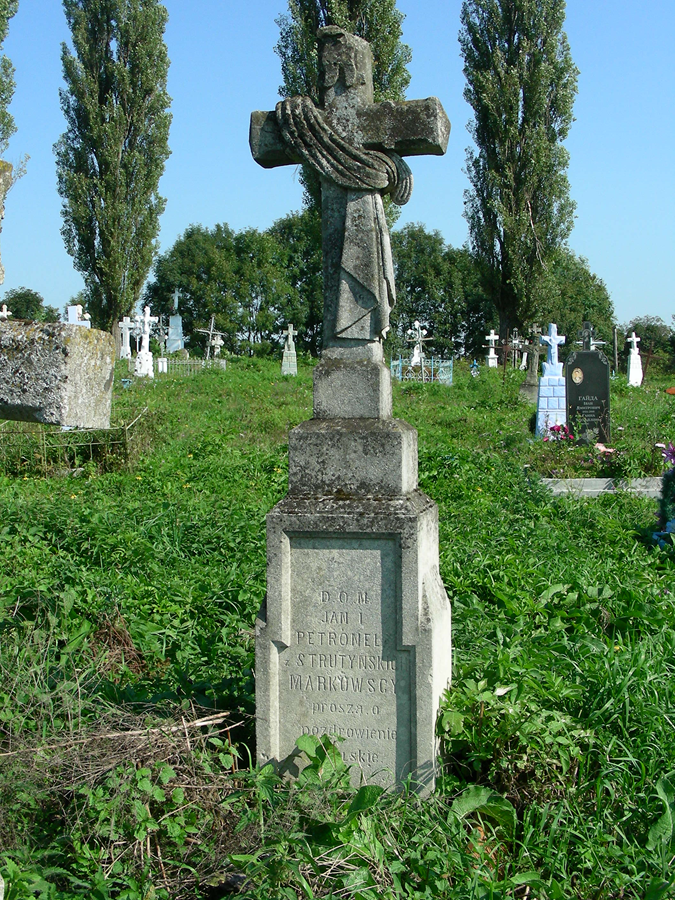 Nagrobek Jana i Petroneli Markowskich, cmentarz w Baryszu, stan z 2006