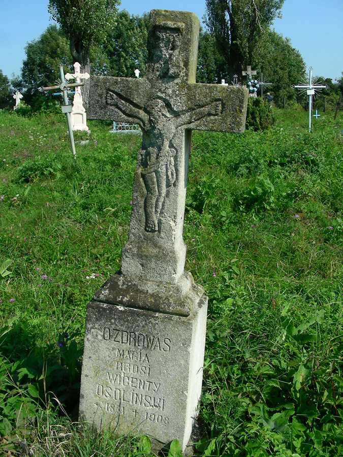Nagrobek Wincentego Osolińskiego, cmentarz w Baryszu, stan z 2006