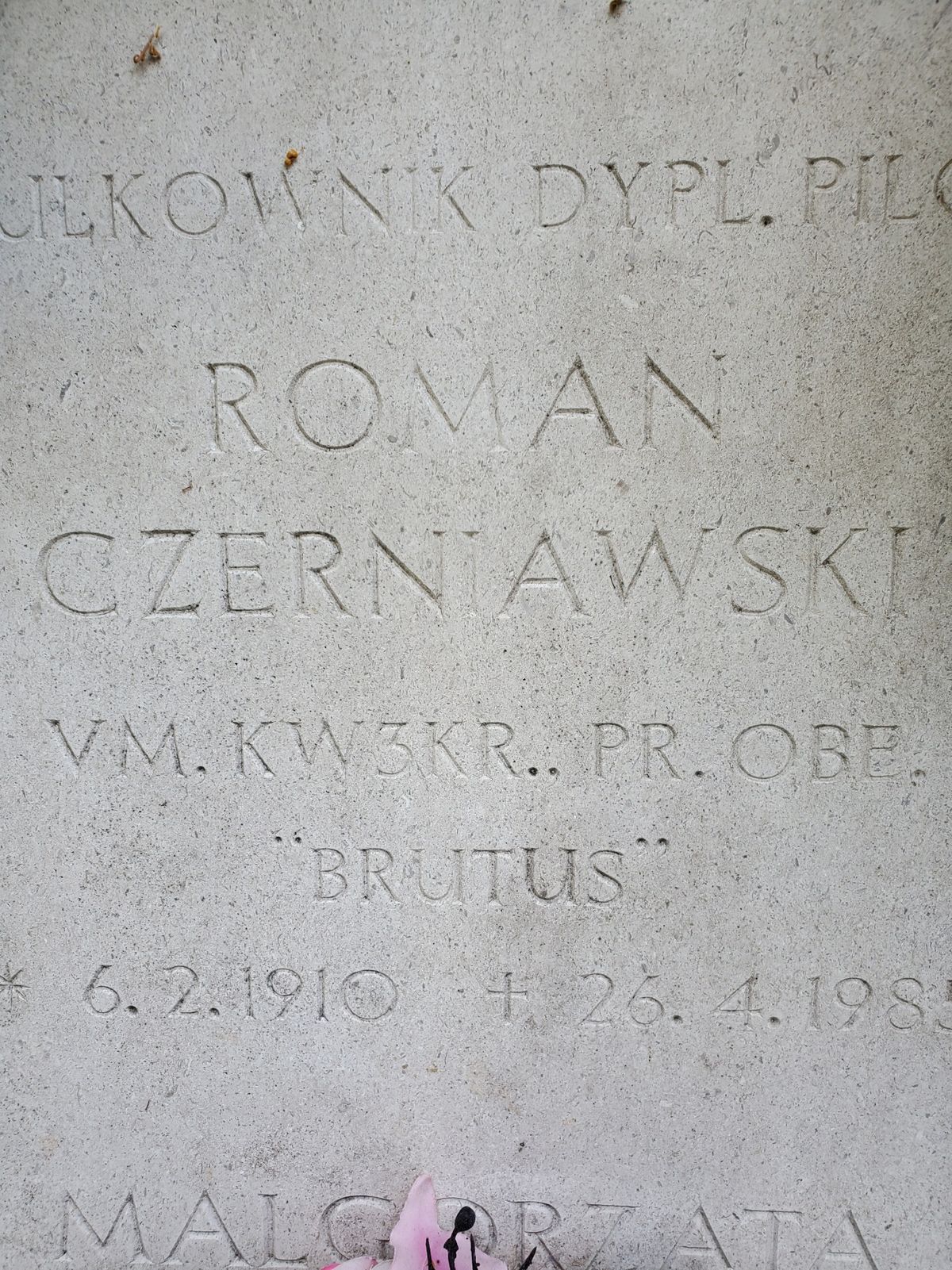 Tombstone of Małgorzata Czerniawska and Roman Czerniawski