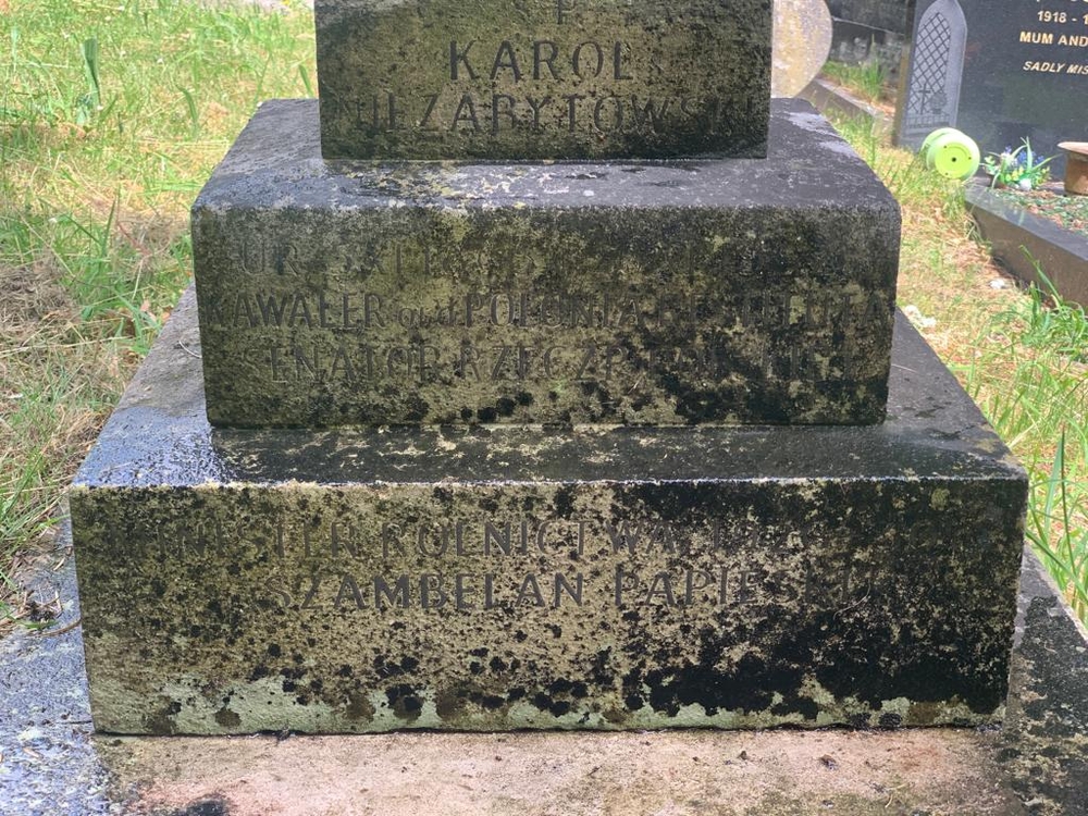 Tombstone of Anna and Karol Niezabytowski, Beckenham Cemetery, London