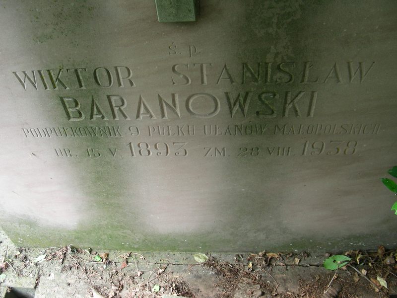 Tombstone of Wiktor Baranowski, Trembowla cemetery, sector 5