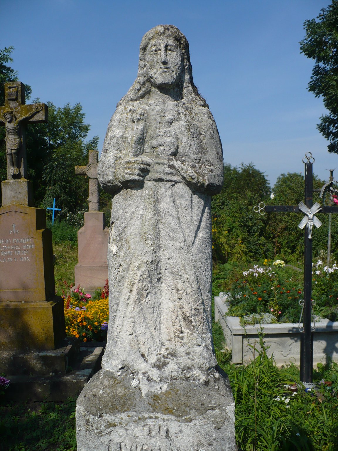 Tombstone of Katarzyna Czotnecka, cemetery in Chorostkowo