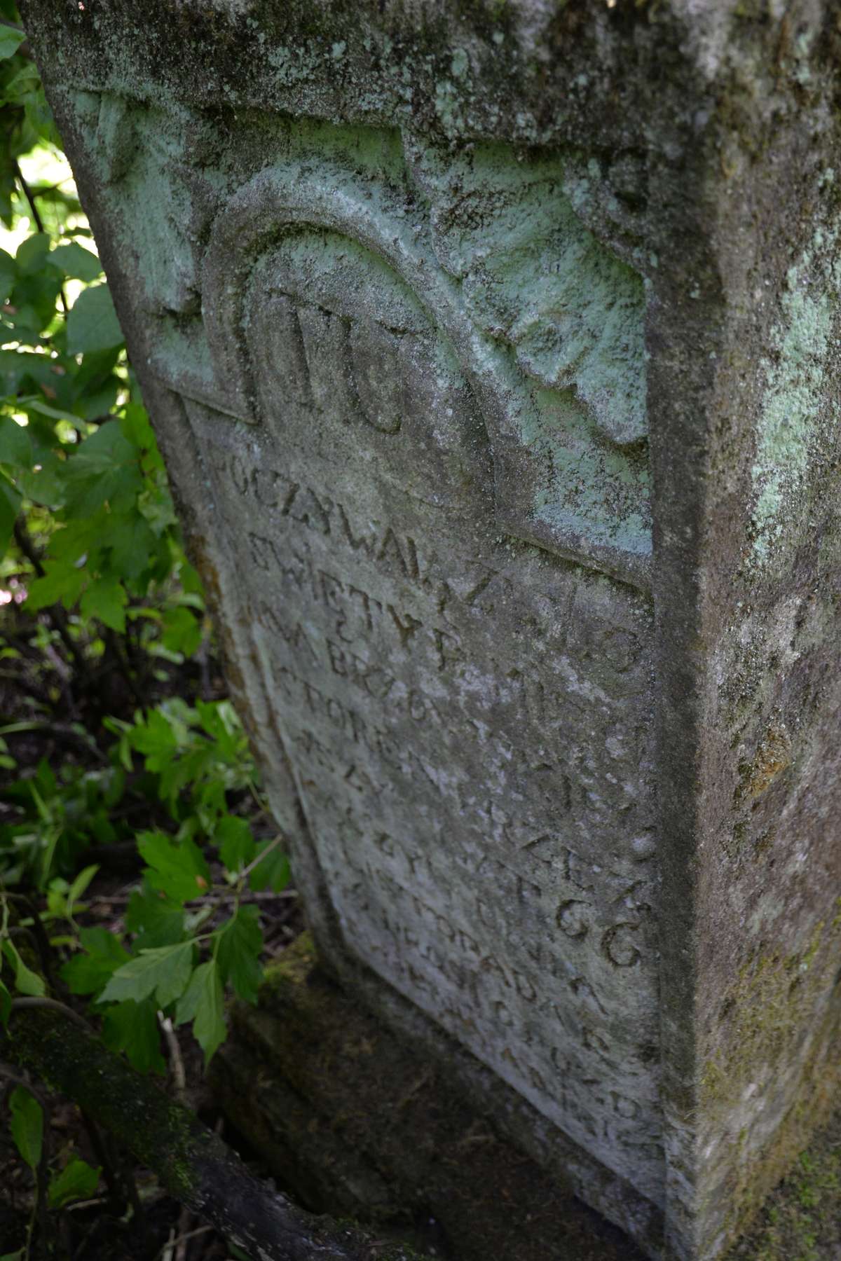 Inscription from the tombstone of Jan Brzowsieg, Kozlowo cemetery