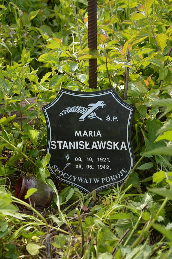 Inscription from the gravestone of Maria Stanislawska, Myszkowice cemetery