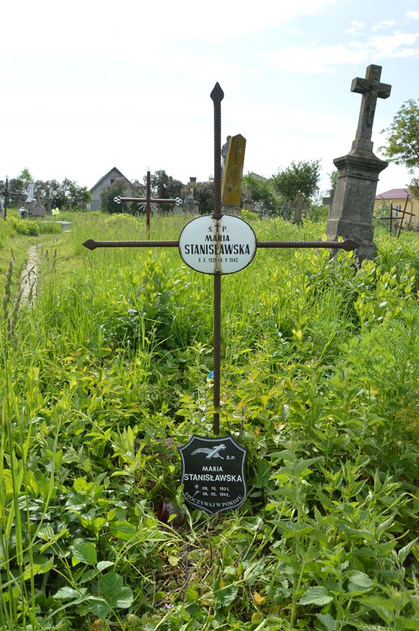 Tombstone of Maria Stanislawska, cemetery in Myszkowice