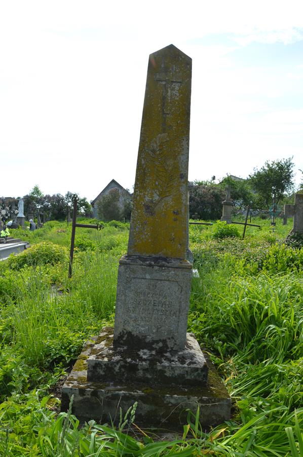 Tombstone of Szczepan Szymczyszyn, cemetery in Myszkowice