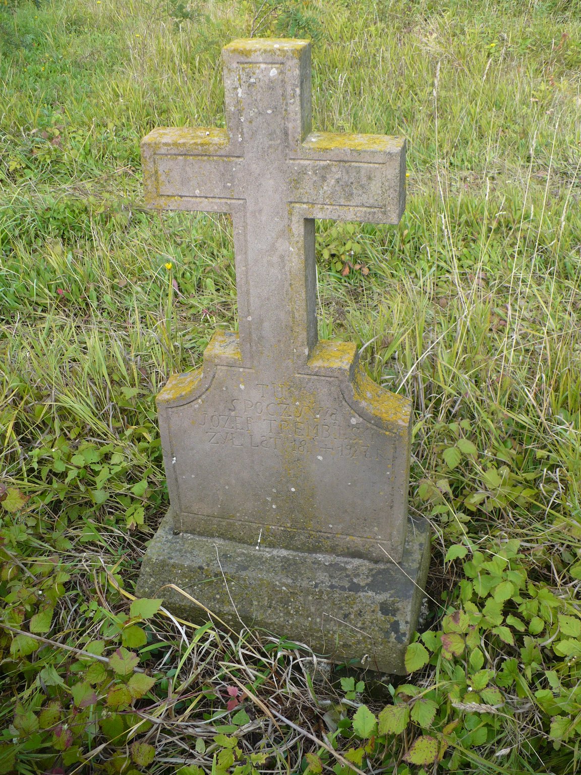 Tombstone of Jozef Trembilski, Chorostkovo cemetery