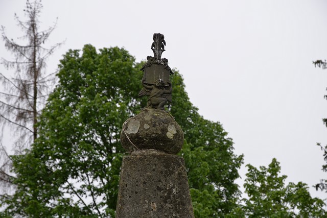 Detail of a gravestone of N.N. Baworowski, Myszkowice cemetery