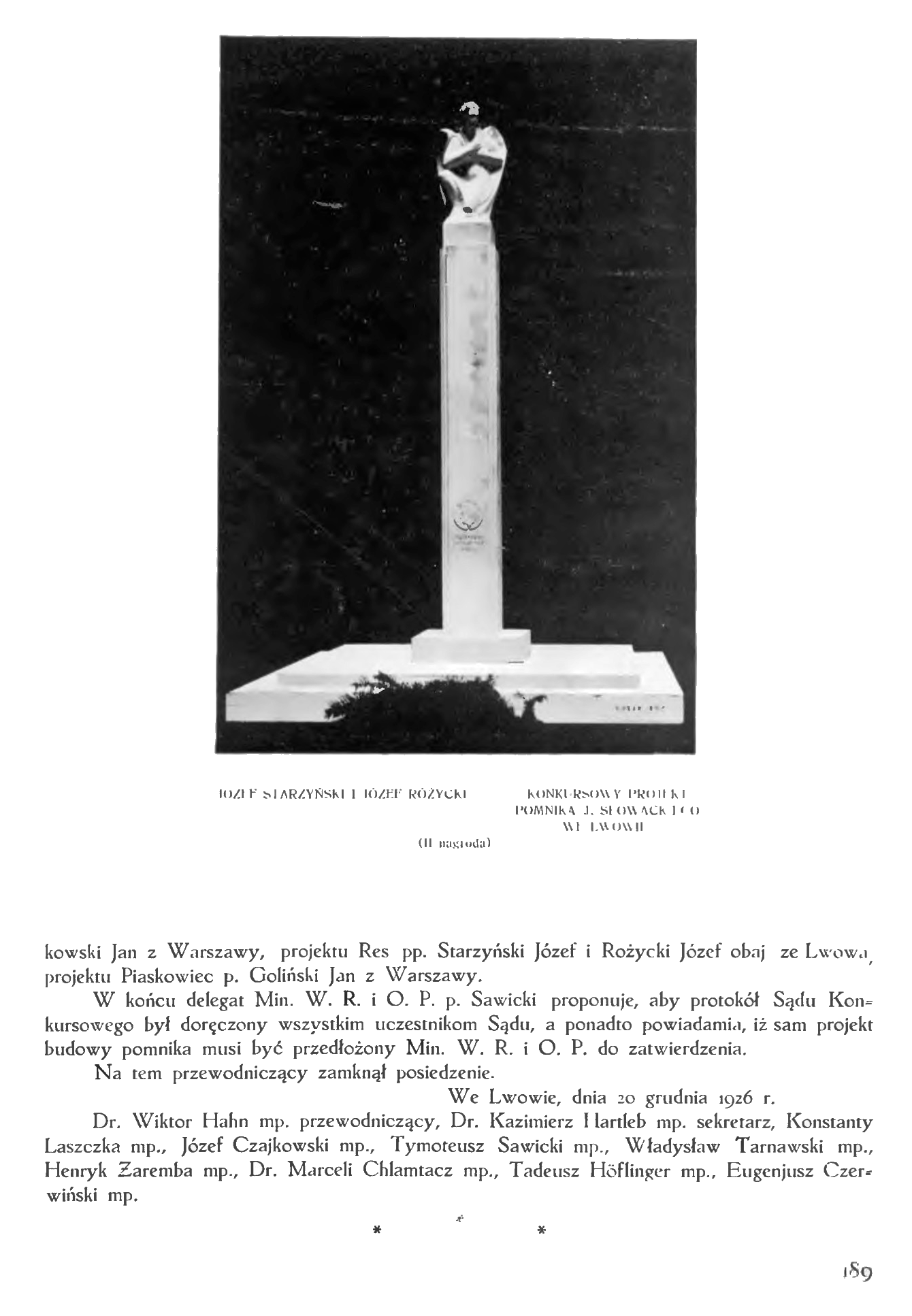 Photo showing Competition for the monument to Juliusz Słowacki in Lviv
