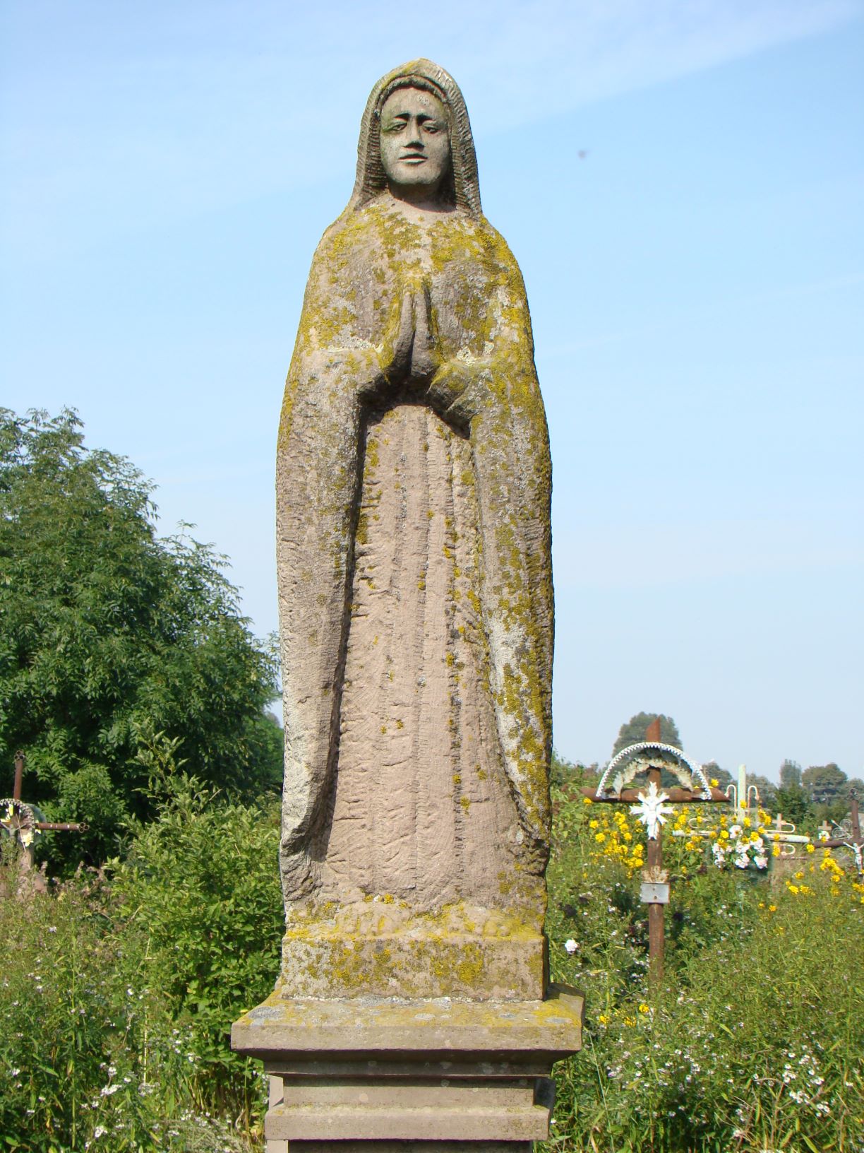 Fragment nagrobka Katarzyny Pasicznyk, cmentarz w Chorostkowie