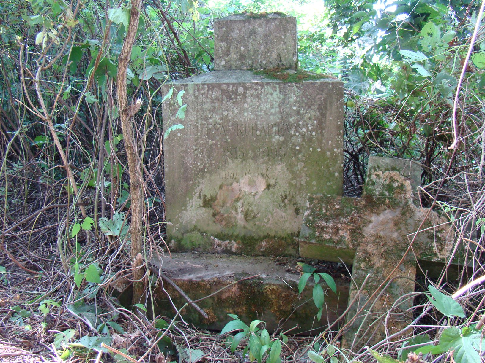 Tombstone of Józefa Korabiewska, cemetery in Chorostkowo