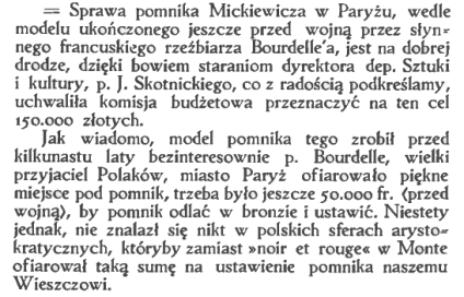 Pomnik Adama Mickiewicza w Paryżu