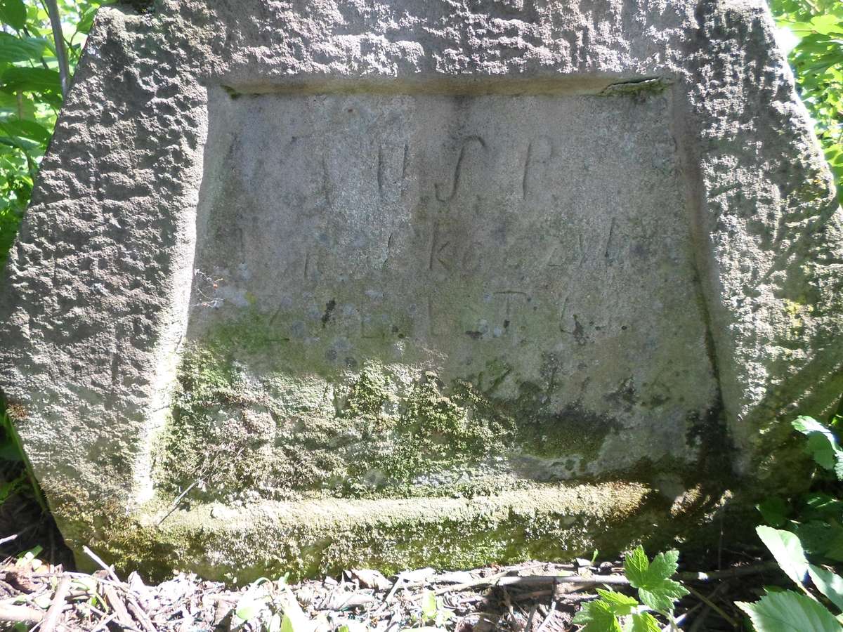 Inscription from the gravestone of Jan Skoczyk, Białoskórka cemetery, 2018