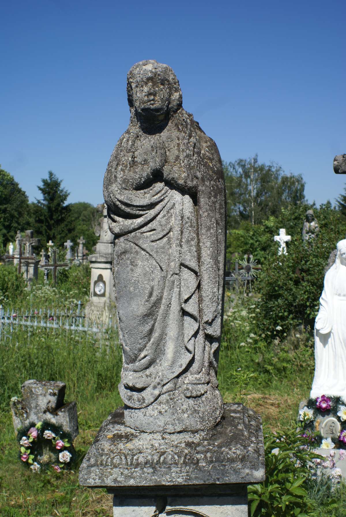 Statue from the gravestone of Tekla Skurska, Horodyszcze cemetery