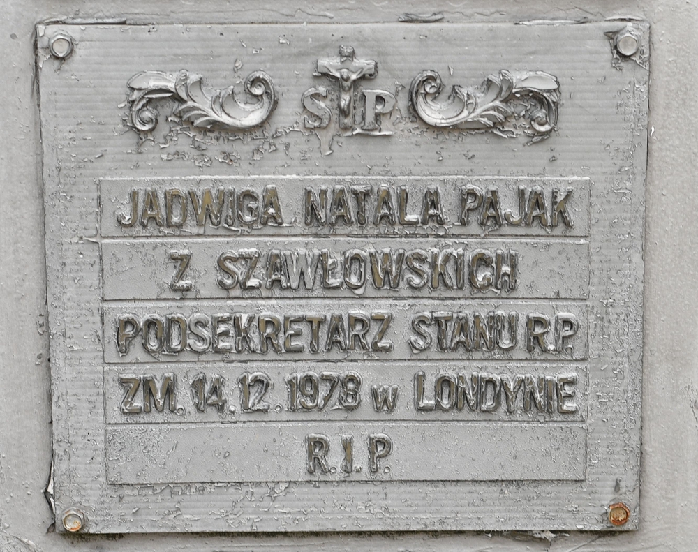 Nagrobek Jadwigi Pająk, kolumbarium przy kościele św. Andrzeja Boboli w Londynie