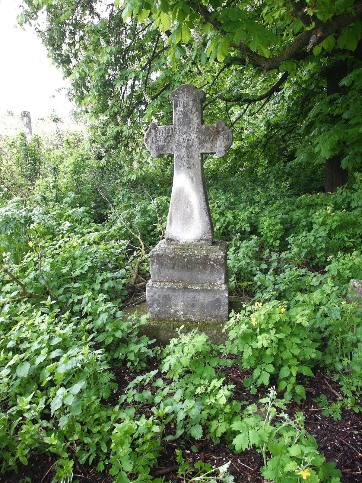 Tombstone of Anna and Stanislaw Wysolowski, cemetery in Oprylovce