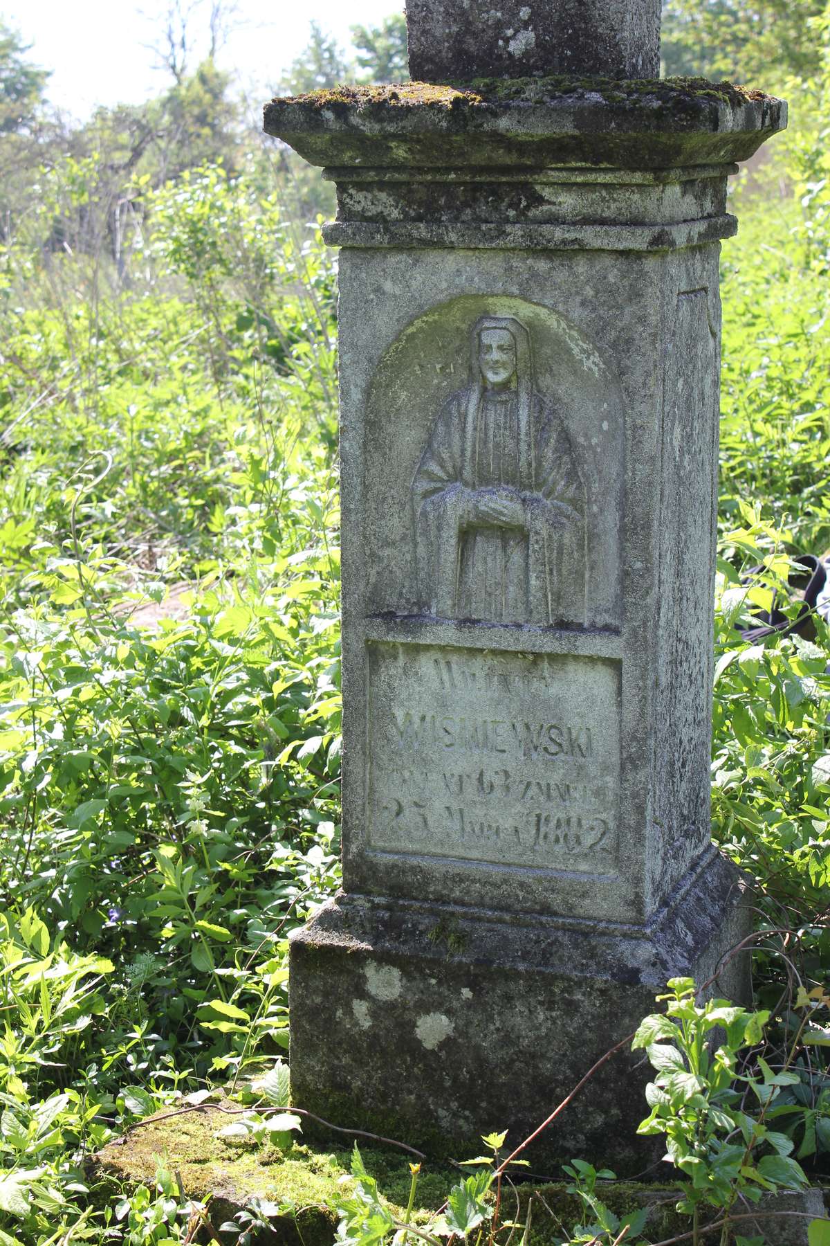 Inscription from the gravestone of Walenty Wisniewski, cemetery in Oprylovce