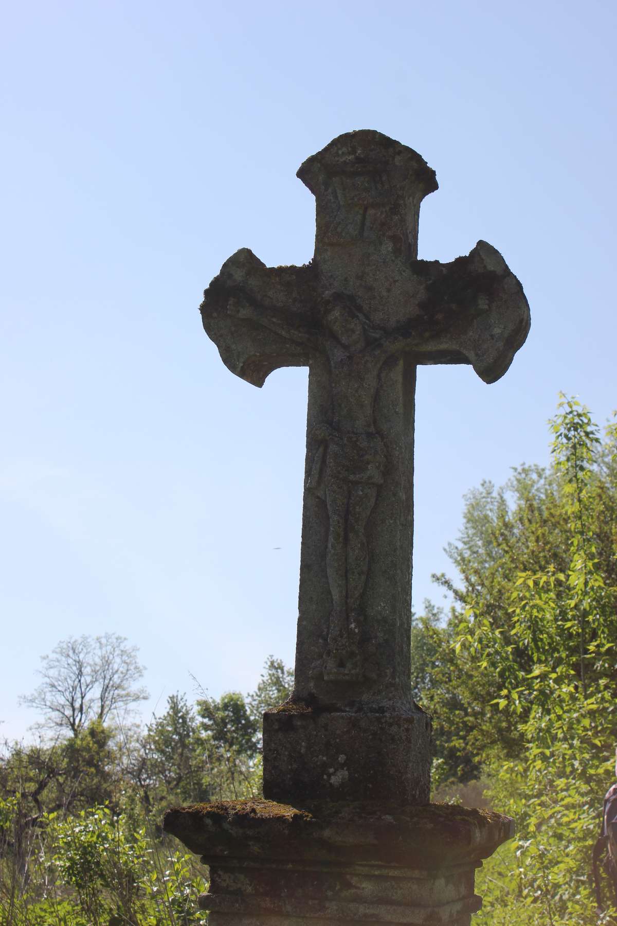 Cross from the gravestone of Walenty Wisniewski, cemetery in Oprylovce