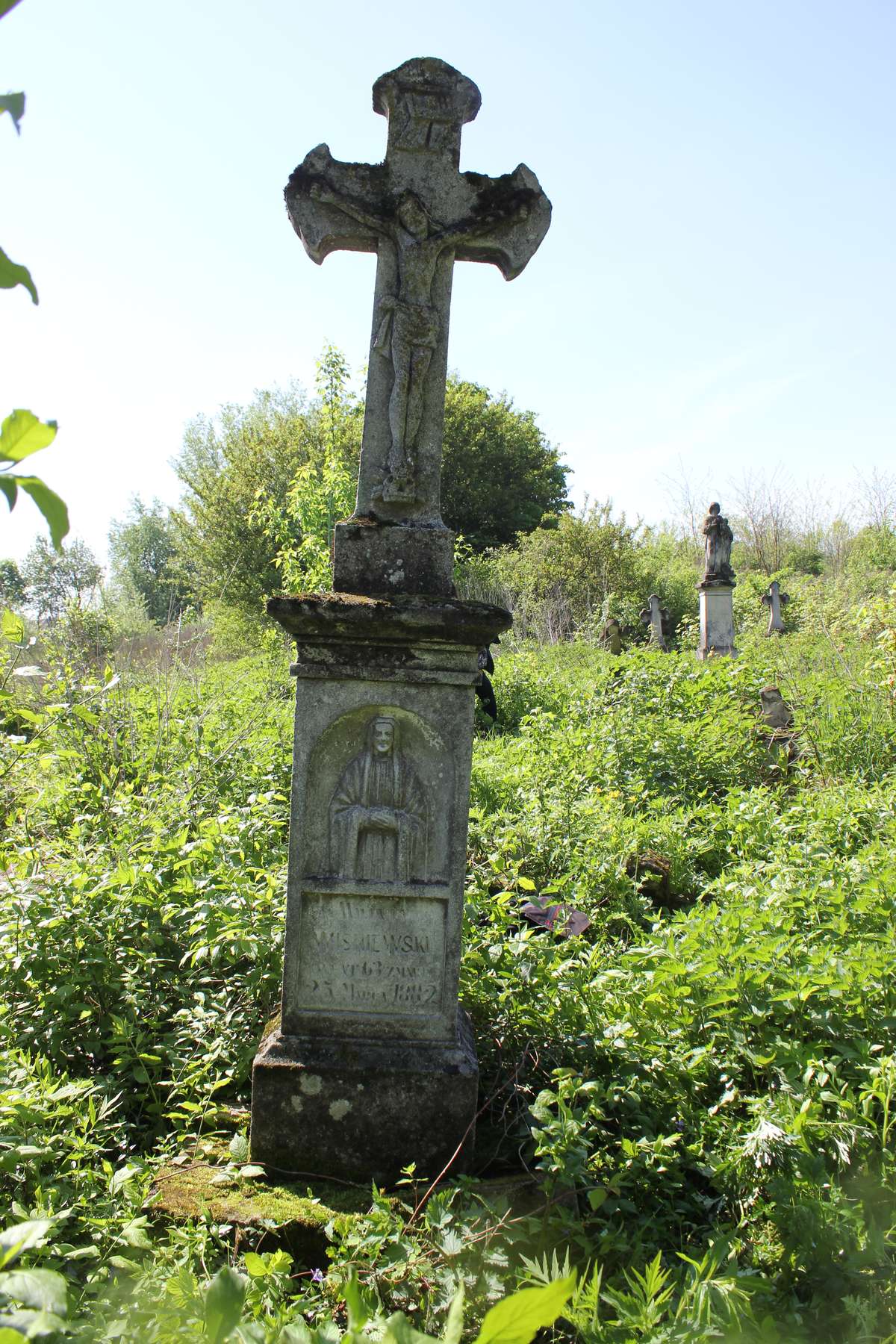 Tombstone of Walenty Wisniewski, cemetery in Oprylovce