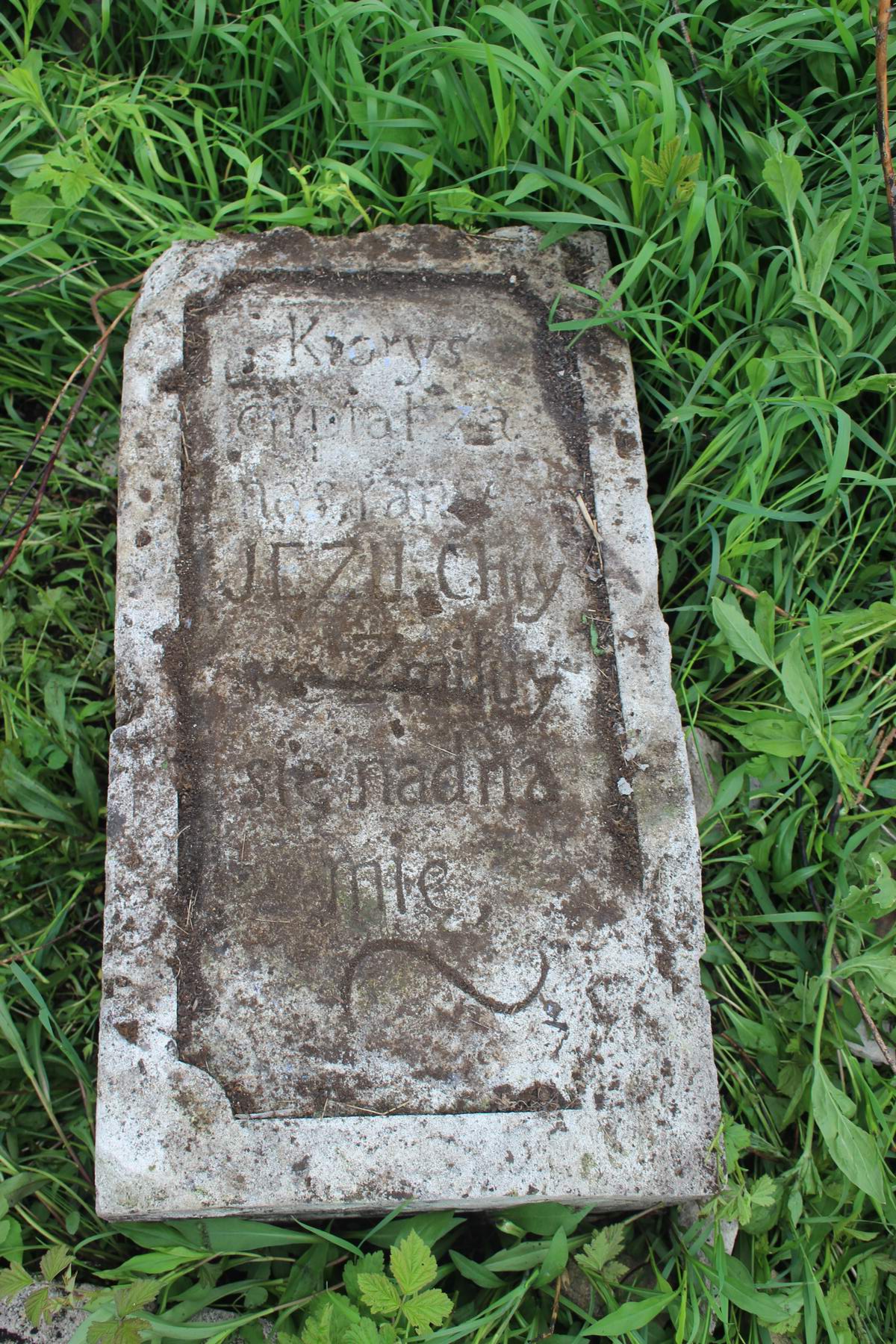 Tombstone of N.N., Nowinki cemetery, 2019