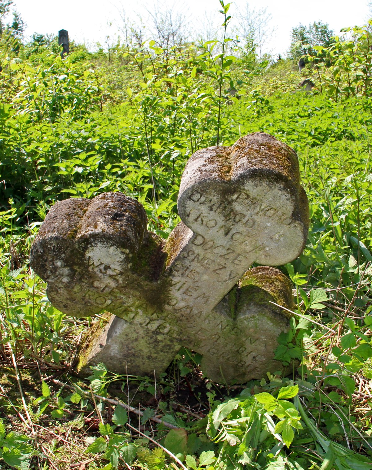 Tombstone of N.N., cemetery in Oprylovce