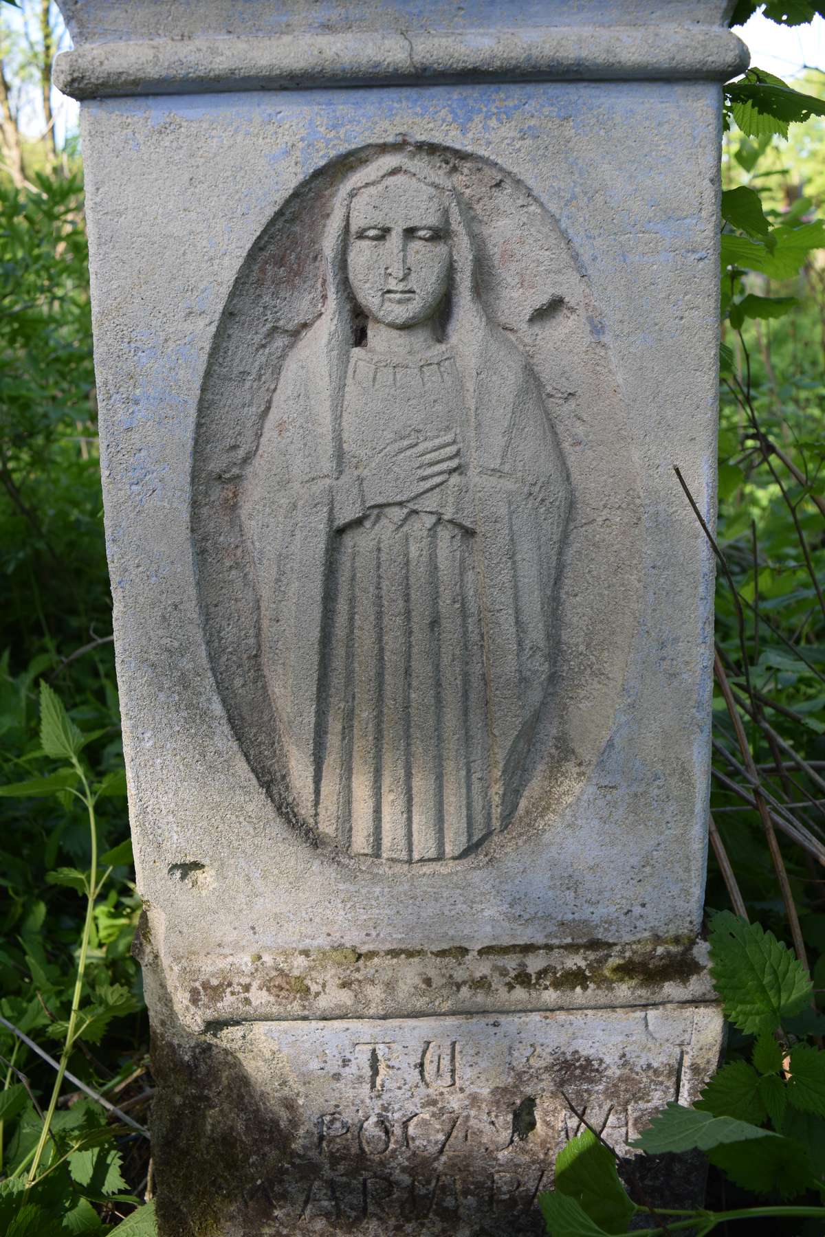 Statue from the gravestone of Maria Bajak, Kozlow cemetery