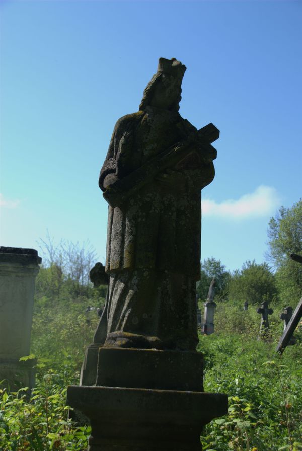 Statue from the gravestone of Jan Dziadek, cemetery in Oprylovce