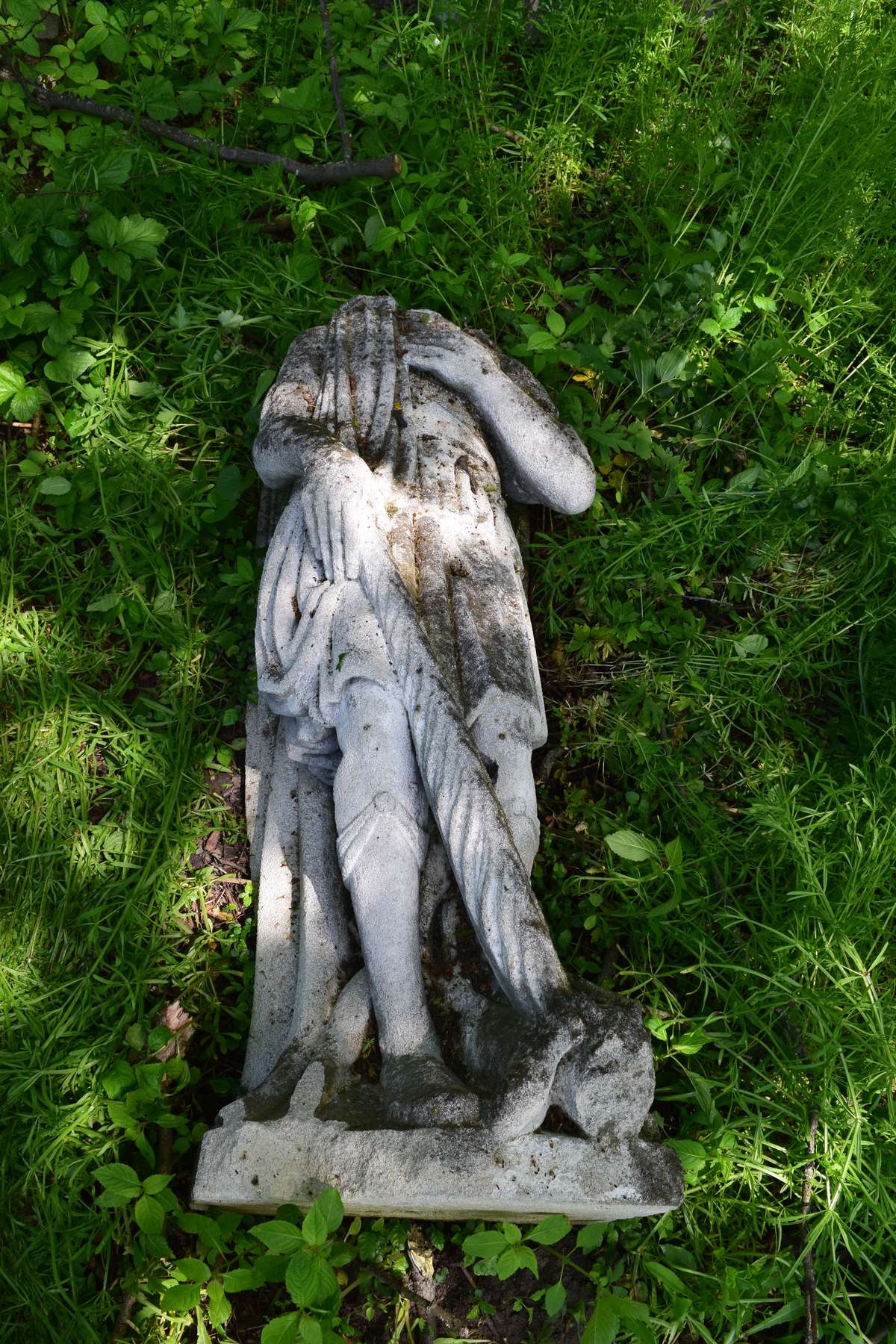 Statue from the tombstone of Michał Krokosz, Kozłowo cemetery