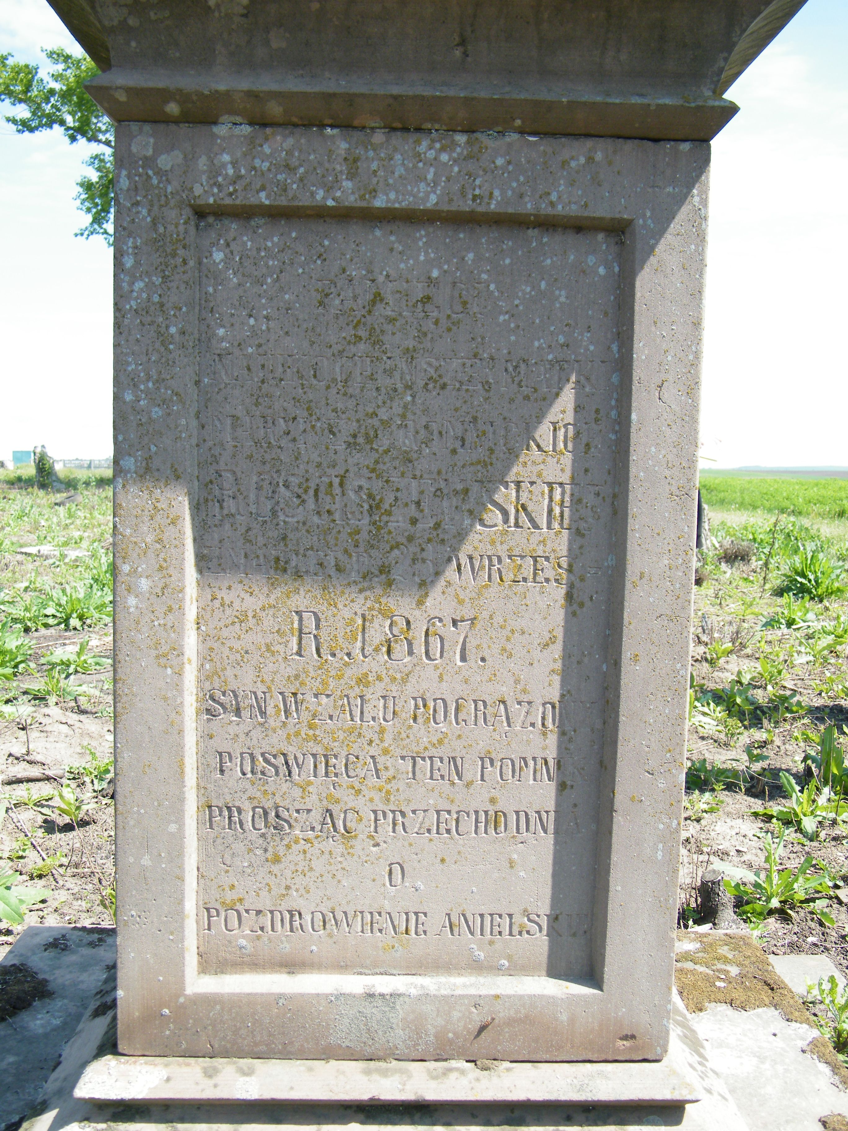 Gravestone of Maria Rościszewska, Czernielow Mazowiecki cemetery, cemetery 1