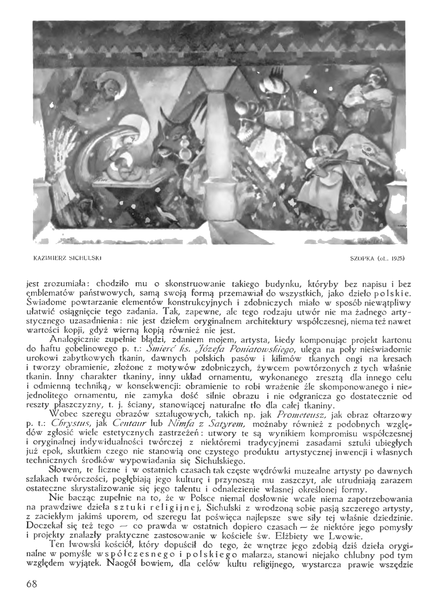 Photo showing Kazimierz Sichulski\'s painting \"Orphans\" from the Lviv Art Gallery