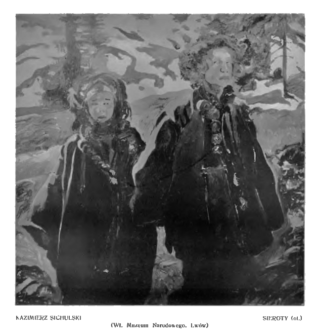 Photo showing Kazimierz Sichulski\'s painting \"Orphans\" from the Lviv Art Gallery